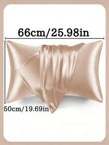 Luxurious Silky Soft Pillowcase-Breathable Skin-Friendly, Cool To The Touch, Satin Pillowcases, Solid Color Envelope Closure-Machine-Washable Bedding, Ice Silk, Satin, Faux Silk Pillowcase, Christmas Gift, Fall Home Decor, Halloween Decor Pillowcase - Multicolor - View 8