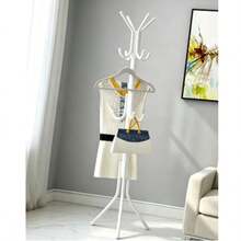 Premium Flocked Non-Slip Felt Hanger, Heavy Duty Durable Coat & Suit Hanger, Space-Saving Wardrobe Storage Solution, Professional Clothing Hanger For Home And Retail Display, Elegant All-Season Closet Accessory, 1pc - Multicolor - View 3