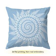 4pcs/1pc Blue And White Leaf Pattern Pillow Case Without Insert, Single-Sided Printed Pillow Case, Suitable For Living Room, Bedroom, Home Decor, All Season Pillow Case - Multicolor - View 10