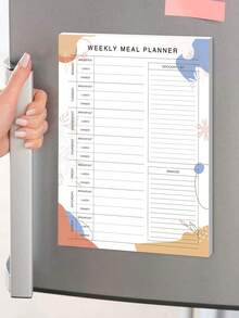 BUBU Magnetic Weekly Meal Planner Notepad, Tear-Off Pages, Grocery List, Suitable For Back To School, Kitchen Essentials, Office Supplies, Teacher's Day Gift School Supplies - Multicolor - View 2