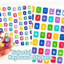 Two Set Colorful Keyboard Letter Stickers, Removable Waterproof Keycap Decals, Cute Multicolor Alphabet Number Symbol Stickers For Desktop Laptop Gaming Keyboard, Easy‑To‑Apply Keyboard Decor Accessories, DIY Office Games Decorations Holiday Gifts. - View 12
