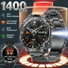 KENPANG Rugged Durable Smart Watch For Men, 1400mAh Massive Battery, Built-In Dual-LED Flashlight, 1.7-Inch Large Screen, IPX8 Waterproof & Drop-Resistant, 100+ Sports Modes, 24/7 Health Monitoring, Sleep Step Tracker, Men's Fitness Tracker, IOS Android - View 17