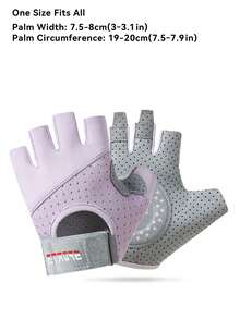 Ueasy 2pcs Women's Non-Slip Half-Finger Fitness Gloves, Breathable Micro-Pore Material & Gel Palm Padding, Adjustable Hook & Loop Wrist Strap, Multi-Function Gloves Suitable For Weightlifting, Cycling, Pull-Up Training - Multicolor - View 16