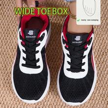 Women's Thick Sole Casual Versatile Shoes, Perfect Gift For Girlfriend - Black and Red - View 6