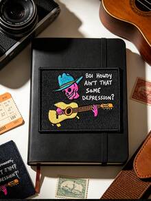 1pc/2pcs/3pcs/5pcs/6pcs/9pcs Punk Skull Cowboy Play Guitar Embroidered Sew/Iron‑On Patch, DIY Clothing Decor Applique Accessory - Multicolor - View 4