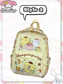 asmodee Sanrio Cinnamoroll Printed Backpack, Full-Coverage Graffiti Style Pattern Polyester Daily Bag, Multiple Storage Pockets, Adjustable Thickened Shoulder Straps - Multicolor - View 15