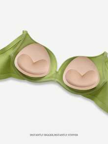 1 Pair Women's Invisible Padded Bra Inserts, Sponge Bra Pads, Breast Enhancer Pads, Swimwear Sponge Bra Pads - Apricot - View 7