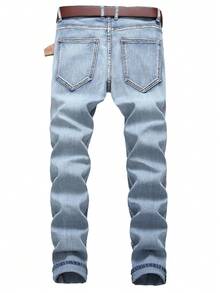 Men Plus Size Jeans - Baby Blue - View 2