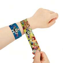 asmodee 12pcs Toy Story Buzz Lightyear Woody Slap Bracelets PVC Wristbands, Halloween Christmas Costume, Party Favors (2 Styles Randomly Sent) - A - View 5