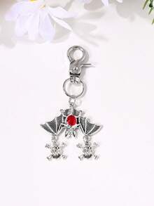 1pc Halloween Cross Heart Bat Skull Skeleton Spider Spider Web Star Dice Sword Backpack Charm Creative Gift - Multicolor - View 24