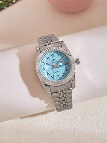 RICECGO 1pc Women's Classic Quartz Watch Suitable For Daily Wear Business Meetings Gift, Includes Box - Silver - View 3