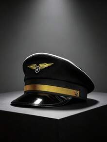 1pc Aviation Pilot Hat Uniform Cap Flight Attendant Cosplay Costume Hat Pilot Cap Stewardess Police Hat Men's Gift - Multicolor - View 11