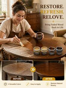 Wooden Furniture Repair And Staining Oil, Wood Repair Kit, Suitable For Various Wooden Furniture - Color-correcting Cream - View 3