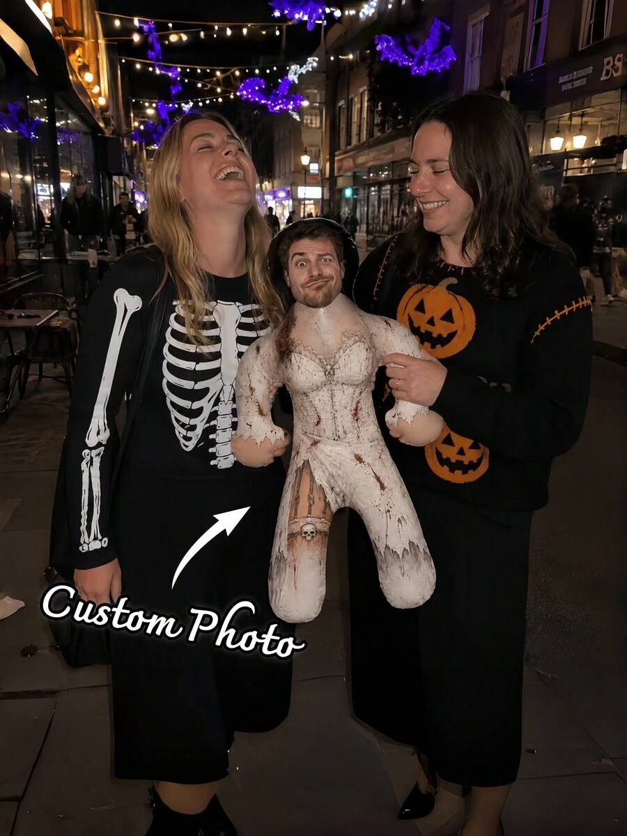 1pc Personalized Inflatable Blow Mold Prop, Custom Photo, Party Decoration, Bachelorette Party Gift, Gift For Him/Her, Birthday Wedding Halloween Decoration - Multicolor - View 1