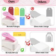3合1紙孔打孔器 圓角打孔切割工具，適用於任何尺寸標籤製作，適合紙藝、賀卡製作、剪貼簿、手帳、學生學校專題 - 三合一圓角打孔器 - 查看 8