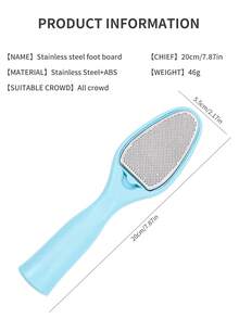 1pc Blue Professional Multi-Function Stainless Steel Detachable Anti-Splatter Foot Care Tool, Foot Callus And Dead Skin Remover, Professional Care Tool, Effectively Removes Calluses And Rough Skin, Makes Your Feet Soft And Beautiful, Perfect For Cracked Heels And Home Pedicure - Multicolor - View 6