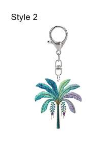 2d Acrylic Coconut Tree Keychain, Keychain, Middle Eastern, Arabic Exotic Style Pendant, Bag Hanging Birthday Gift, Ramadan, National Day - Multicolor - View 16