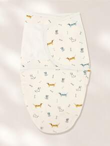 1pc Fun Print Theme Newborn Swaddle Blanket, Bottom With Dual-Way Zipper Design For Easy Diaper Change, Mixed Color, Soft Skin-Friendly Fabric, Machine Washable, Christmas/Easter/Thanksgiving/Halloween Gift For Baby - Multicolor - View 15