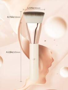 DUcare Ultimate Synthetic Flat-Top Foundation Brush, Paired With A Soft Makeup Sponge, For Effortless, Streak-Free Foundation Application, Flawless, Seamless Finish - Easy Blending Even For Beginners, With Even Coverage For Liquid And Cream Foundations - Champagne - View 6