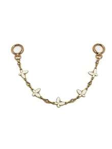Butterfly + Circle Buckle Alloy Metal Chain Strap, Gold And Silver Dual-Color Replacement Bag Strap, Niche Exquisite Handbag Crossbody Bag Decorative Chain - Multicolor - View 9