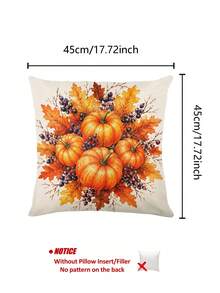 Thanksgiving Home Decor Table Runner, Throw Pillow, Placemat, Autumn Tablecloth, Orange Pumpkin Maple Leaf Berry Pattern, Rustic Country Harvest Tablecloth, Kitchen Dining Table Decor, Indoor Outdoor Home Decoration - Multicolor - View 10
