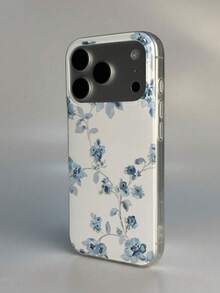 1 Piece Phone Case With Ditsy Floral Pattern Design, Compatible With Phone 17 Pro Max, 16 Pro Max, 15 Pro Max, 14 Pro Max, High Quality Korean Style Phone Case, Stylish And Interesting, Compatible With 11/12/13/14/15/16 Pro Max Plus, Stylish Design Suitable For Men And Women, Perfect Gift For Girlfriend On Christmas, Valentine's Day, Easter, Wedding Season - White - View 3