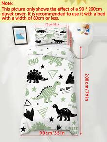 2PCS Green Black Dinosaur Bedding Set For Children Beds Crib Giving Gifts During Holidays (No Filling Material) 100% Polyester - Multicolor - View 11