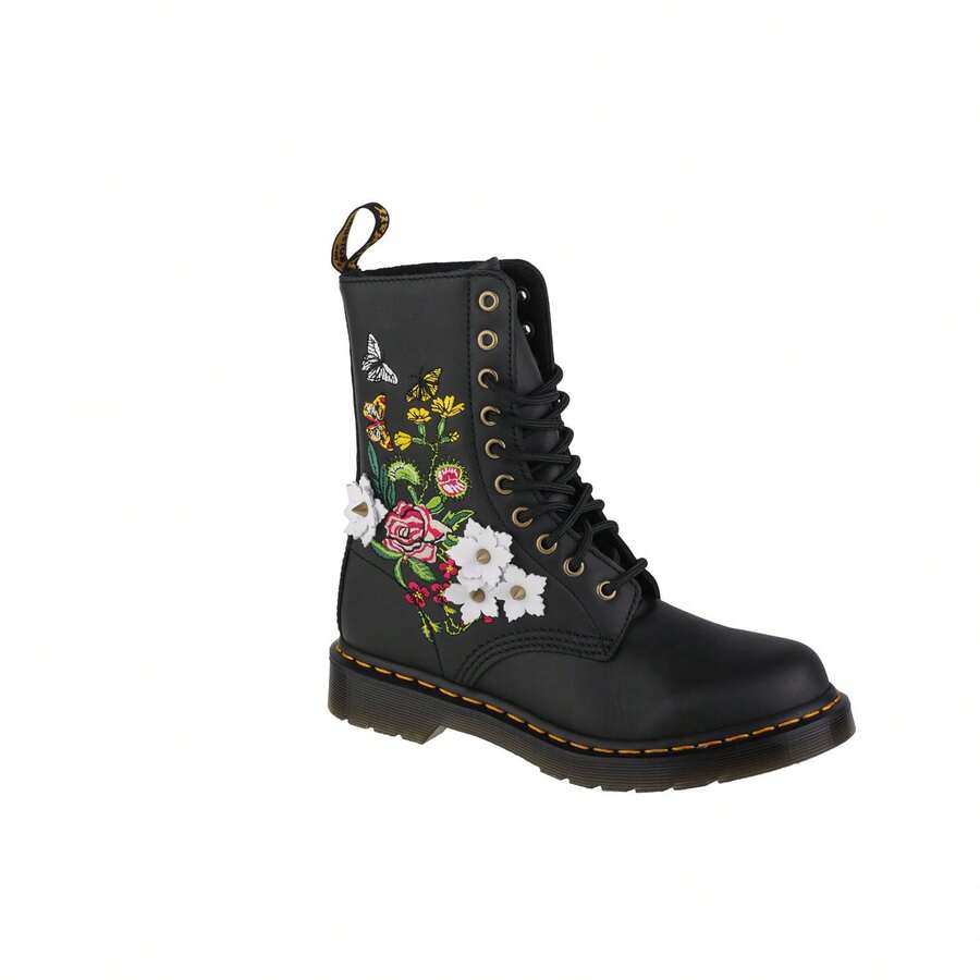 Dr. Martens دكتور مارتنز 1490 فلورال - بوتات بوفير DM27453001 - الأسود - مشاهدة 1