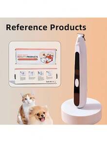 Pemotong Kuku Hewan Peliharaan Rendah Kebisingan (Dengan Lampu LED) - Dirancang untuk Anjing & Kucing: Clipper Grooming Elektrik Nirkabel Ultra Senyap, Cocok untuk Memotong Kuku, Telinga, Wajah dan Bulu Area Belakang, Kapasitas Baterai 500mAh - View 5