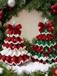 One Christmas Crochet Set, Suitable For Beginners And Adults, With Step-By-Step Text Tutorials. A Cute And Fun Home Decor Ornament, Perfect For Birthdays, Valentine's Day, Halloween, Or Christmas. - Various - View 4