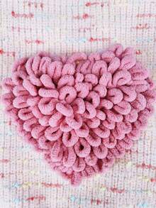 XUMPLO Girls' Elegant Cute Heart Knit Sweater, Halloween, Christmas, Autumn/Winter - Pink - View 6