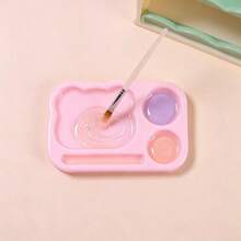 1pc Bear-Shaped Multi-Compartment Nail Art Mixing Palette, Mini Color Mixing Painting Palette, Portable Nail Polish Mixing Tool, Suitable For Nail Artists - Multicolor - View 5
