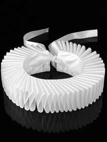 3pcs Black & White Polyester Ruffle Collar Halloween Party Detachable Fake Collar - Multicolor - View 8