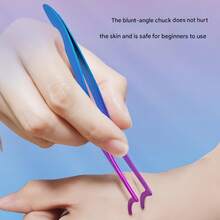 3pcs Stainless Steel Seahorse Shaped Tweezers, Beginner-Friendly Eyelash Extension Auxiliary Tool, High Precision Tweezers, Portable Seahorse Shaped Eyelash Curler - One Size - View 7