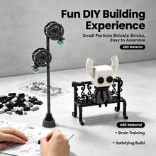 339PCS Hollow Knight Character Building Blocks Set, Small Particle ABS Building Blocks Model Kit, With Vintage Street Lamp And Park Bench, Game Theme Desktop Decoration, Suitable For Boys And Girls Collection Holiday Birthday Gift - Multicolor - View 3
