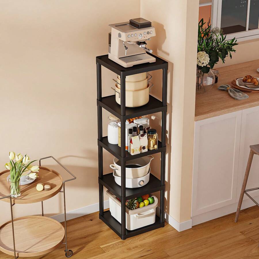 Multi-Layer Simple Storage Rack Floor Standing Home Use Storage Shelf Entrance Multi-Function Independent Metal Storage Rack Bedroom Use - View 1