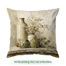 4pcs/1pc Vintage Still Life Fruit & Vegetable Pattern Pillow Case, Single-Sided Printed Pillow Case, Suitable For Living Room, Bedroom, Home Decor, All-Season Pillow Case - Multicolor - View 11