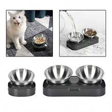 1pc Durable Pet Food Bowl, Grey Base, Easy To Clean Single-Compartment Feeding Bowl, Suitable For Dogs, Cats And Rabbits, Indoor Food And Water Bowl - 450ml - View 7