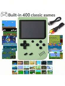 Handheld Game Console Macaron Mini 400 In 1 Gaming Console Big Screen Handheld Retro Classic Game With 1020 MAh Large Battery Plug And Play Portable Game Console Machine Retro Gaming Machine 1pc(1 Player/2 Player) - View 13