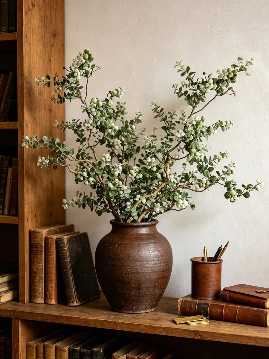 92/54cm Artificial Plant, Artificial Eucalyptus Branches & Leaves, Artificial Flowers, Suitable For Wedding Decor, Home Decor, Holiday Decor, Housewarming Gift, Birthday Gift, Living Room Decor - Multicolor - View 1