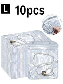 100/30/10 Clear Self-Sealing Jewelry Bags, Anti-Oxidation Jewelry Bags, Jewelry Zipper Bags, Dust-Proof Clear Jewelry Storage Bags, Clear Portable Jewelry Bags, For Convenient Jewelry Storage And Display. - Multicolor - View 14