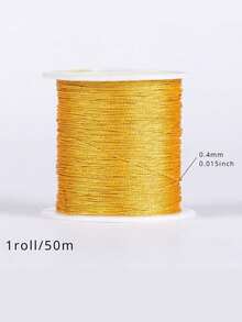 Gold/Silver Metallic Braided Cord, Suitable For Making Bracelets, Necklaces, DIY Tassels, Beaded Jewelry, Shamballa Cords And Other Accessories - Multicolor - View 4