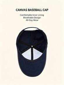 Outdoor Fishing Baseball Cap, Skin-Friendly Canvas Breathable Non-Stuffy, Effectively Blocks Strong Light, Leather Label Simple And Stylish, Adjustable Head Circumference, Suitable For Fishing, Camping, Shopping, Multiple Colors To Match Various Outfits - Multicolor - View 7