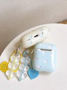 Minimalist Heart Design Protective Case For AirPods 4, Pro 3, Pods Pro 2, 3rd Gen, 2nd Gen, 1st Gen Apple Wireless Bluetooth Earphones - Baby Blue - View 2
