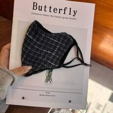 1pc Women's Elegant Plaid Warm Face Mask, Multiple Colors Available, Suitable For Women's Daily Wear, Street Style, Ideal Gift - Multicolor - View 10