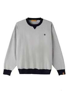 Timberland New Men's Loose Breathable Sports Casual Pullover Long Sleeve Top - Gray/Blue - View 3