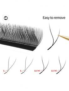 XIUSUZAKI 12 Rows L/LU Curl YY Shape Eyelash Extension Cat Eye False Eyelashes Hand Woven Soft Light Natural Lashes Premade Volume Fan Eyelashes Elongated Winged Individual Lashes Applicable For Daily Life, Parties - View 7