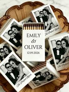 Customized Matchbox, Personalized Wedding Party Matchbox,(Matchbox Only, Matches Not Included). Personalized With Images, Logos And Text, Suitable For Weddings, Various Party, Birthday Celebrations, Anniversary Souvenir, Event Favor. - Multicolor - View 8