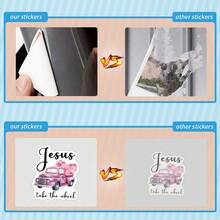 60PCS Jesus Christian Bible Stickers Aesthetics Stickers For Scrapbooking, Diary, Laptop, Bumper, Skateboard, Water Bottle, Computer, Hard Hat, Car Stickers And Decals - Jesus - View 6