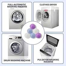 Reusable Laundry Ball Set (4pcs, Random Color) - Remove Lint, Soften Clothes, Prevent Tangling, Reduce Wrinkles, No Electricity Needed. Laundry Accessories, Extra Large Laundry Dryer Balls, Washing Machine Balls, Drying Balls, Dryer Sheets, Clothing - Multicolor - View 4